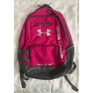 under armour backpack storm1 hot pink gray